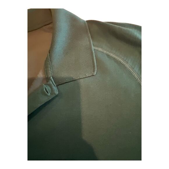 Lululemon Men’s Box Logo Marlin Green Polo Shirt Size Large - Picture 3 of 8